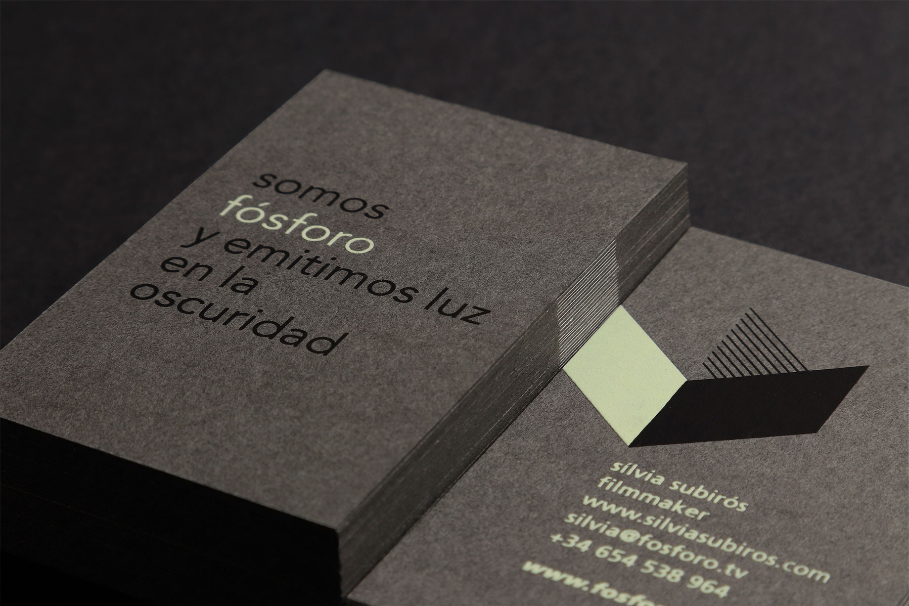 Fósforo film production branding logo design typography graphic design art direction business cards Vibranding