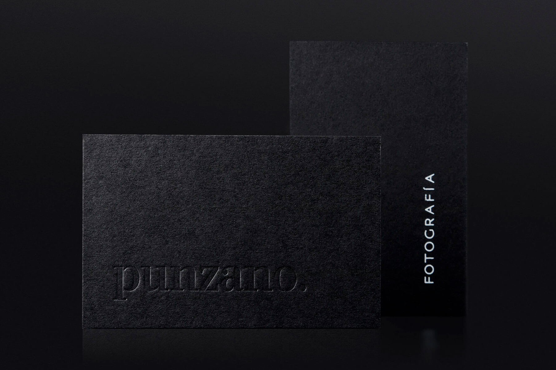 Business card with new logo of the photography studio Punzano