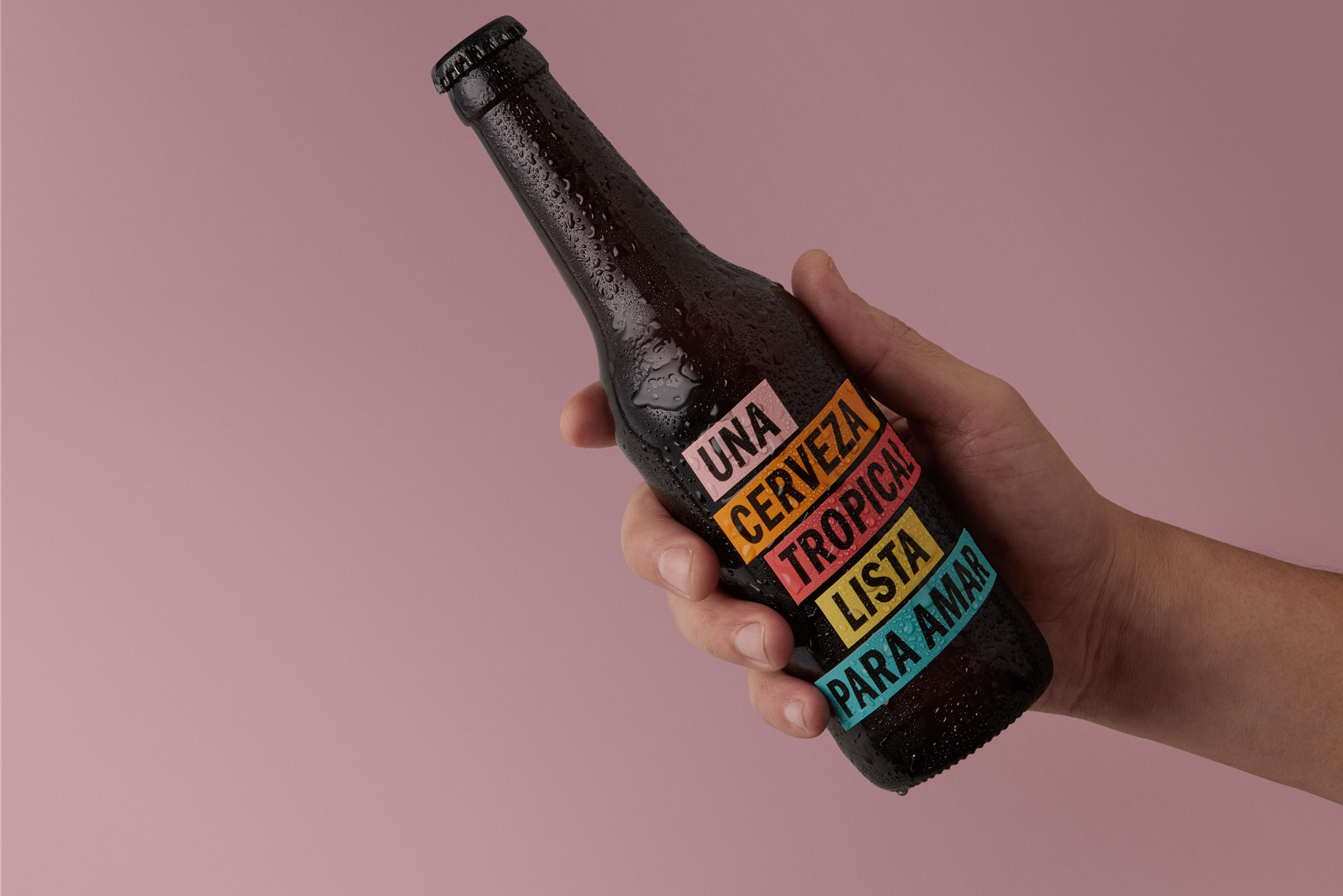 Ejemplo de copwriting creativo en packaging para la acción de autopromoción de Vibranding, Una Cerveza